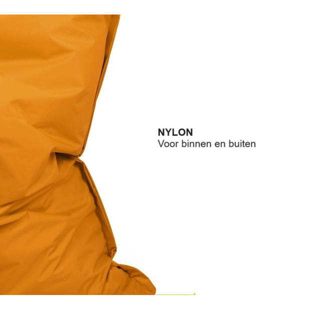 Parya zitzak - Nylon - Zitzakfauteuil - Woonkamerzitzak - Oranje - 130 x 150 cm - binnen en buiten