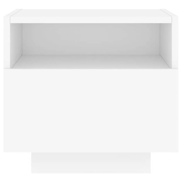 vidaXL Nachtkastjes met LED-verlichting 2 st 40x39x37 cm wit