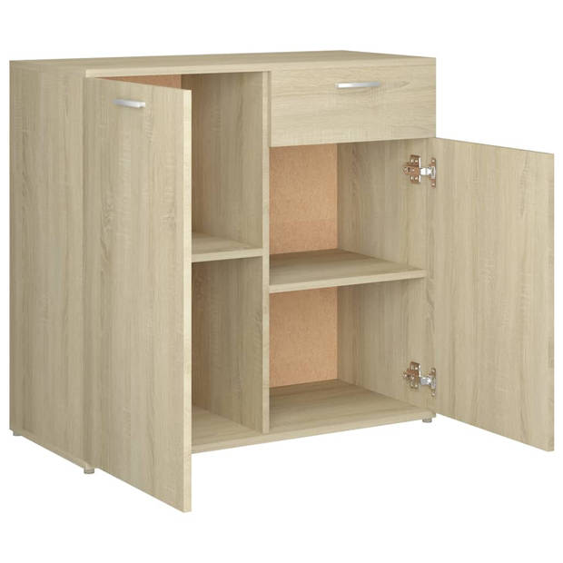 vidaXL Dressoir 80x36x75 cm bewerkt hout sonoma eikenkleurig