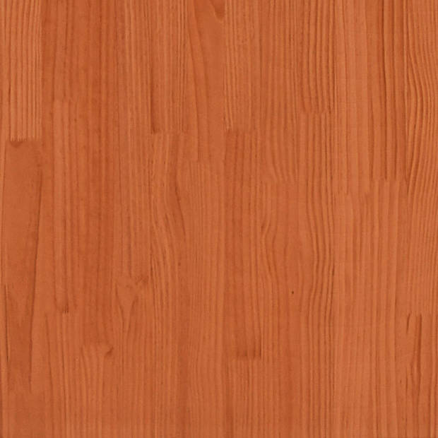 vidaXL Eettafel 110x55x75 cm massief grenenhout wasbruin