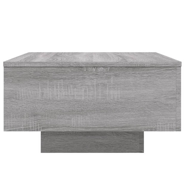 vidaXL Salontafel 55x55x31 cm bewerkt hout grijs sonoma eikenkleurig
