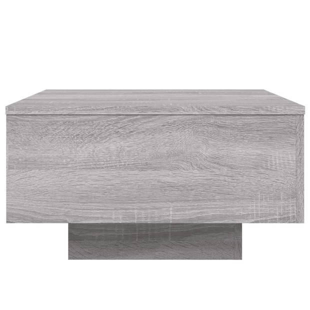vidaXL Salontafel 55x55x31 cm bewerkt hout grijs sonoma eikenkleurig