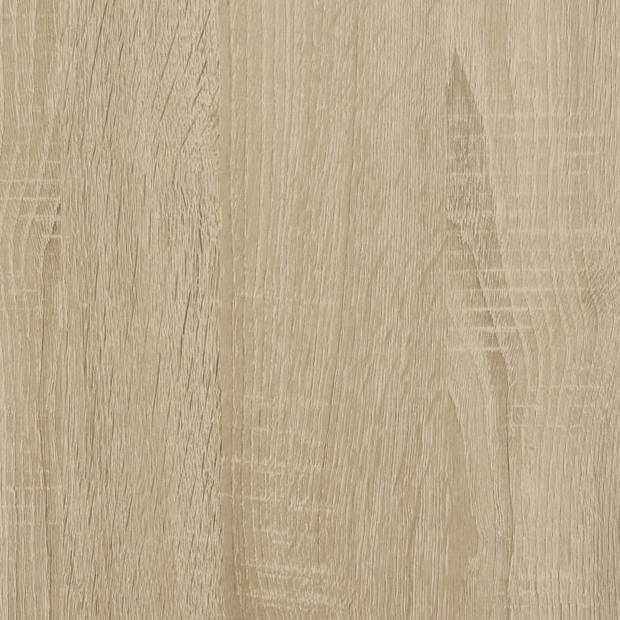 vidaXL Nachtkastjes 2 st 35x34x65 cm bewerkt hout sonoma eikenkleurig