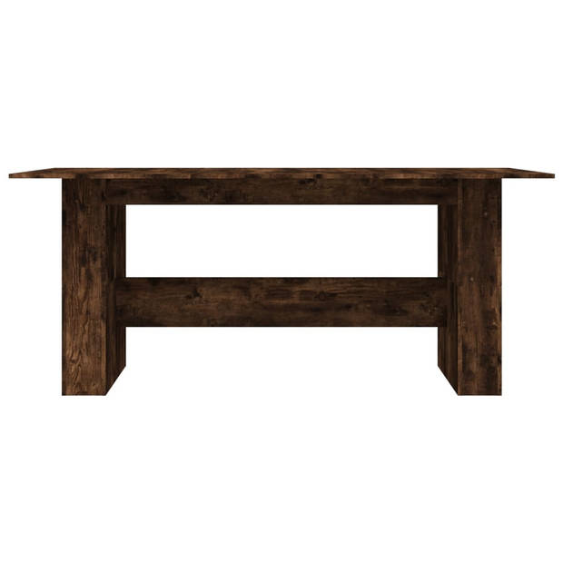 vidaXL Eettafel 180x90x76 cm bewerkt hout gerookt eikenkleurig