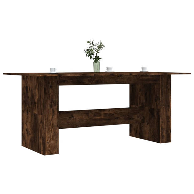 vidaXL Eettafel 180x90x76 cm bewerkt hout gerookt eikenkleurig