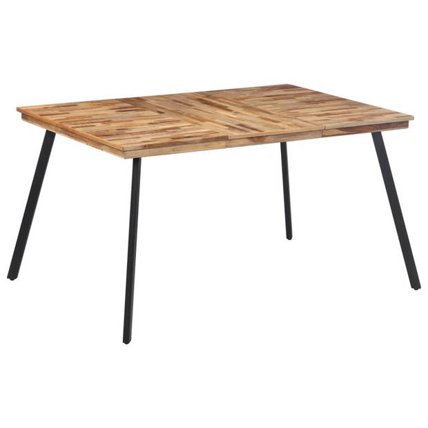 vidaXL Eettafel 148x97x76 cm massief teakhout