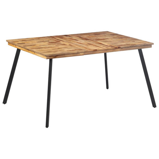 vidaXL Eettafel 148x97x76 cm massief teakhout