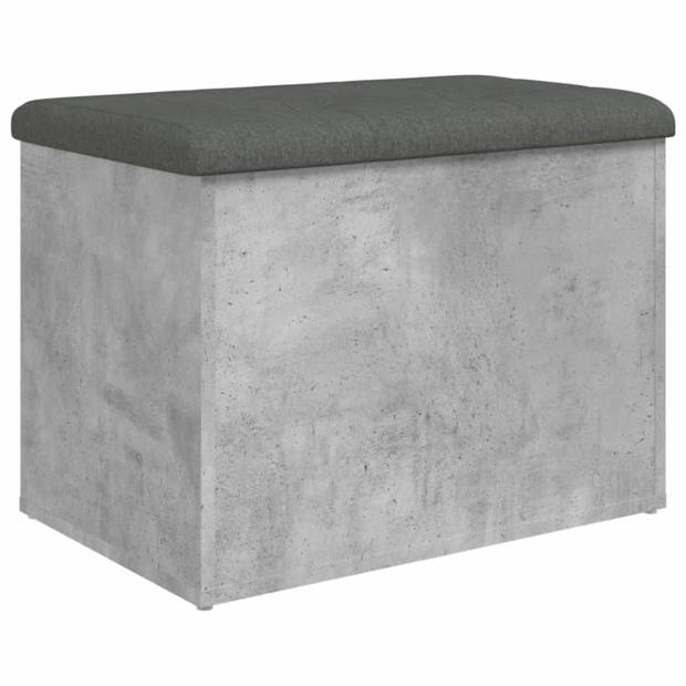 vidaXL Opbergbankje 62x42x45 cm bewerkt hout betongrijs
