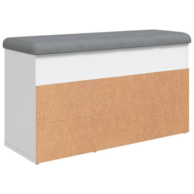 vidaXL Schoenenbank 82x32x45,5 cm bewerkt hout wit