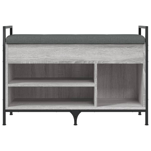 vidaXL Schoenenbank 85,5x32x57,5 cm bewerkt hout grijs sonoma