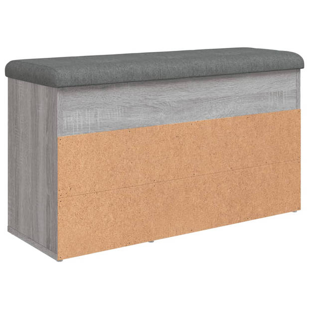 vidaXL Schoenenbank 82x32x45,5 cm bewerkt hout grijs sonoma