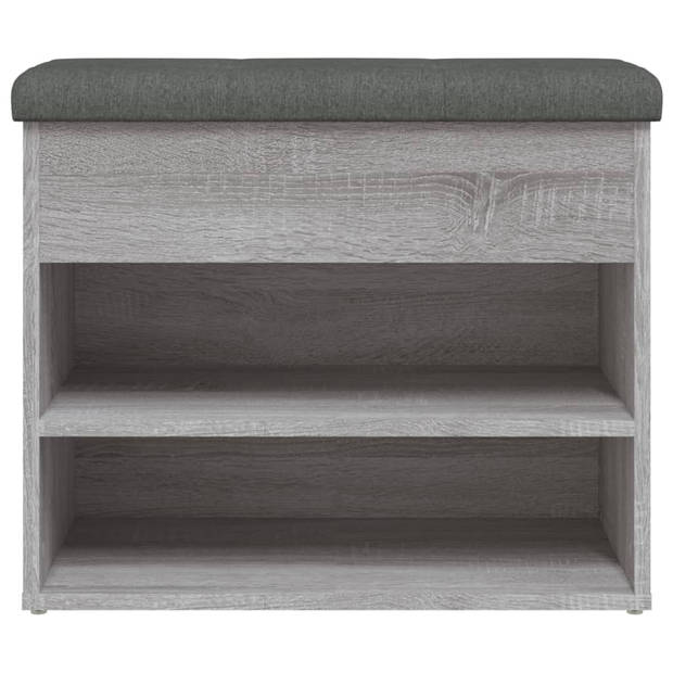 vidaXL Schoenenbankje 62x32x50 cm bewerkt hout grijs sonoma