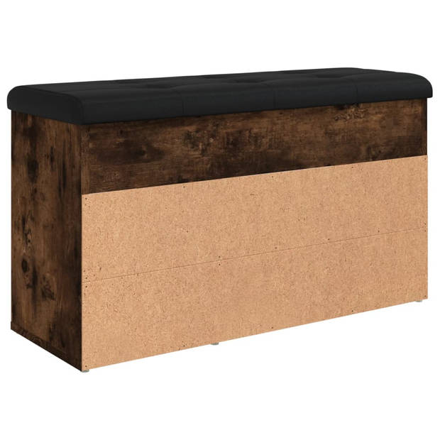 vidaXL Schoenenbank 82x32x45,5 cm bewerkt hout gerookt eikenkleurig