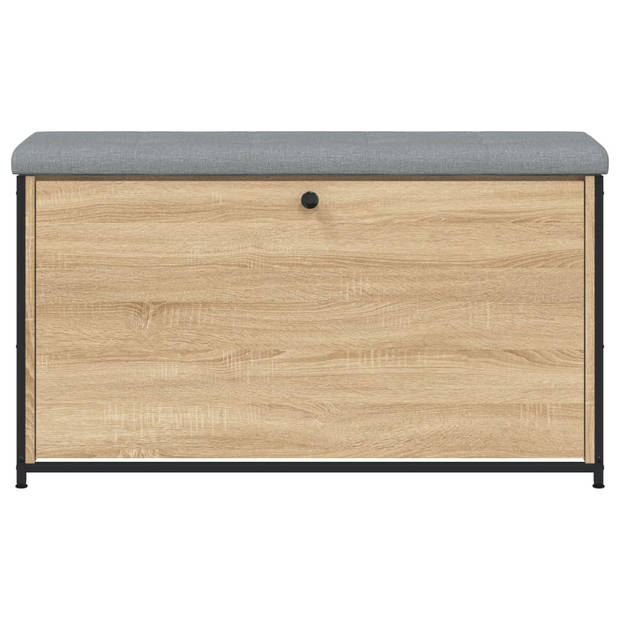 vidaXL Schoenenbankje met klaplade 102x32x56 cm sonoma eikenkleurig