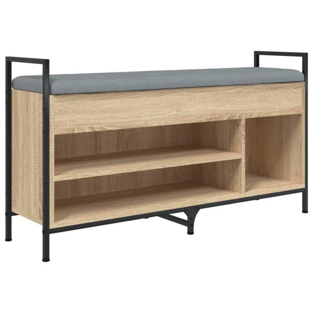 vidaXL Schoenenbank 105,5x32x57,5 cm bewerkt hout sonoma eikenkleurig