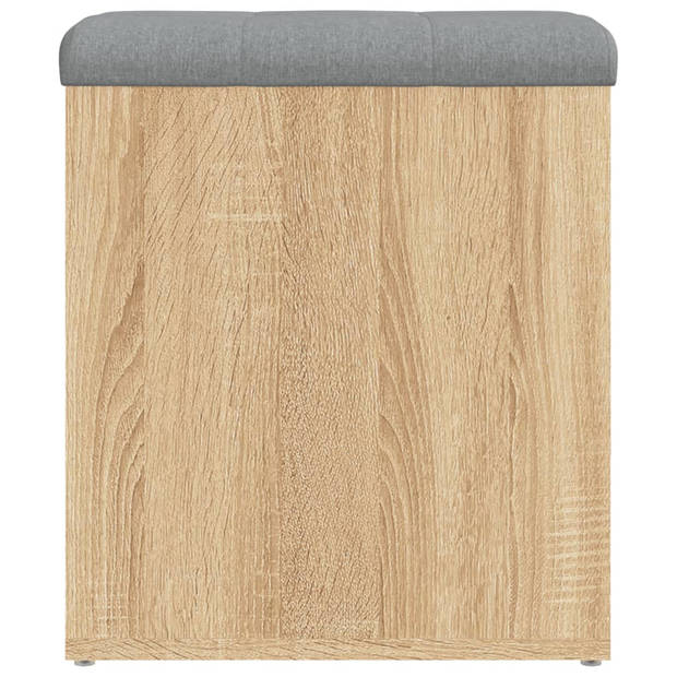 vidaXL Opbergbankje 42x42x45 cm bewerkt hout sonoma eikenkleurig