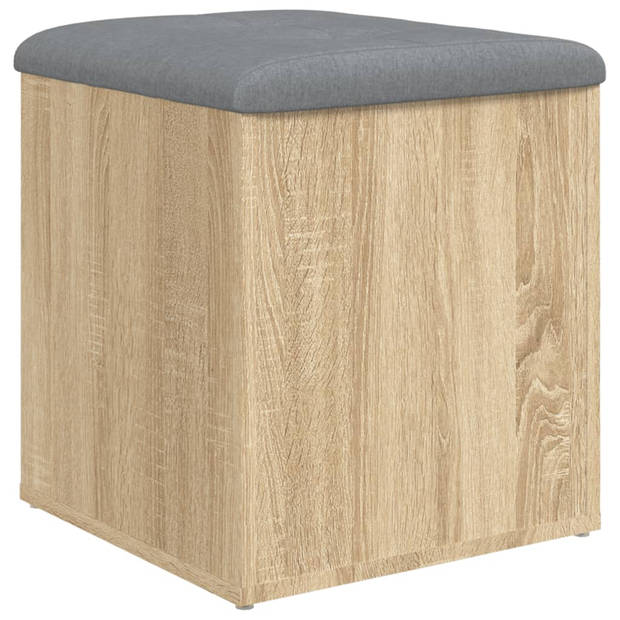 vidaXL Opbergbankje 42x42x45 cm bewerkt hout sonoma eikenkleurig