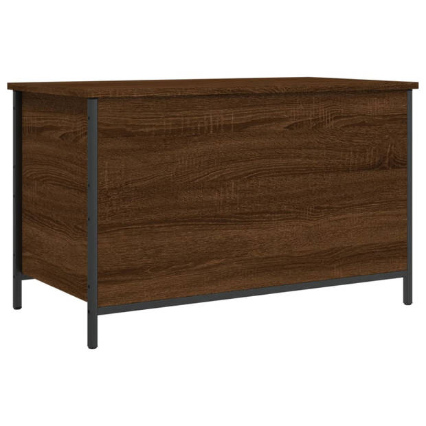 vidaXL Opbergbankje 80x42,5x50 cm bewerkt hout bruin eikenkleur