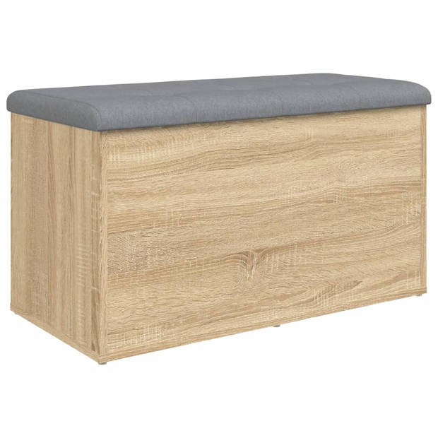 vidaXL Opbergbankje 82x42x45 cm bewerkt hout sonoma eikenkleurig