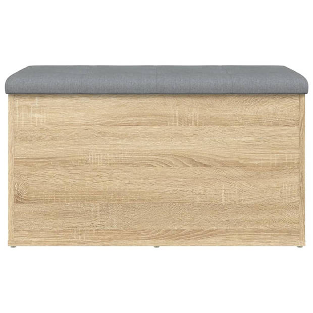 vidaXL Opbergbankje 82x42x45 cm bewerkt hout sonoma eikenkleurig