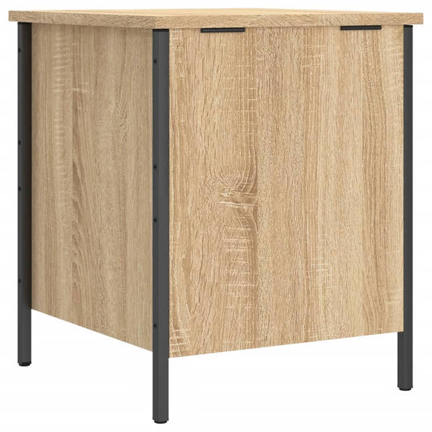 vidaXL Opbergbankje 40x42,5x50 cm bewerkt hout sonoma eikenkleurig