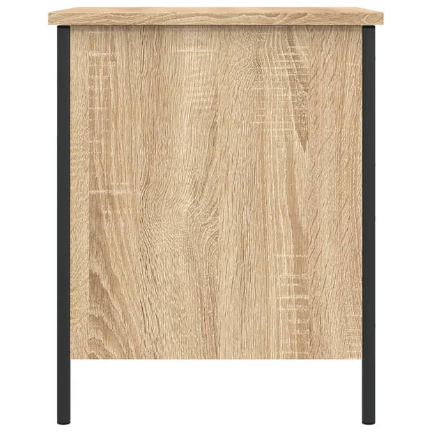 vidaXL Opbergbankje 40x42,5x50 cm bewerkt hout sonoma eikenkleurig