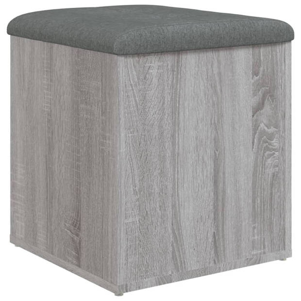 vidaXL Opbergbankje 42x42x45 cm bewerkt hout grijs sonoma eikenkleurig