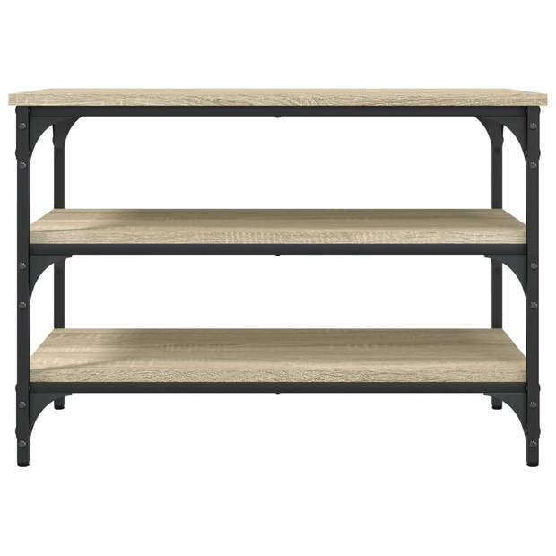 vidaXL Schoenenbankje 70x38,5x49 cm bewerkt hout sonoma eikenkleurig