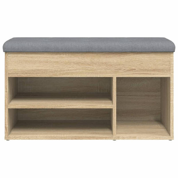 vidaXL Schoenenbank 82x32x45,5 cm bewerkt hout sonoma eikenkleurig