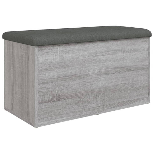 vidaXL Opbergbankje 82x42x45 cm bewerkt hout grijs sonoma eikenkleurig