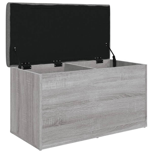 vidaXL Opbergbankje 82x42x45 cm bewerkt hout grijs sonoma eikenkleurig