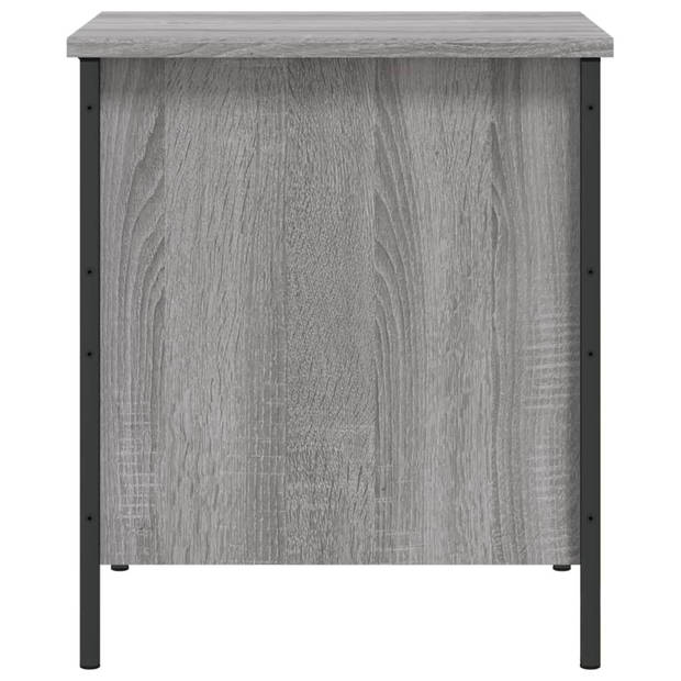 vidaXL Opbergbankje 40x42,5x50 cm bewerkt hout grijs sonoma eikenkleur