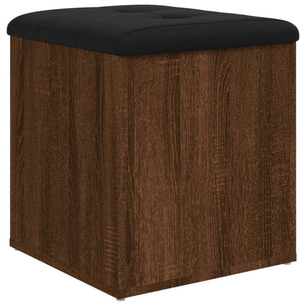 vidaXL Opbergbankje 42x42x45 cm bewerkt hout bruin eikenkleur