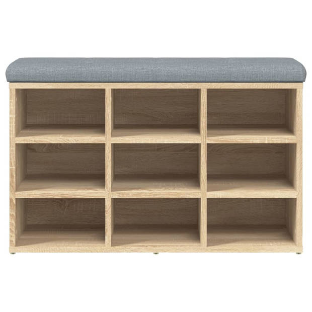 vidaXL Schoenenbank 82x32x50 cm bewerkt hout sonoma eikenkleurig