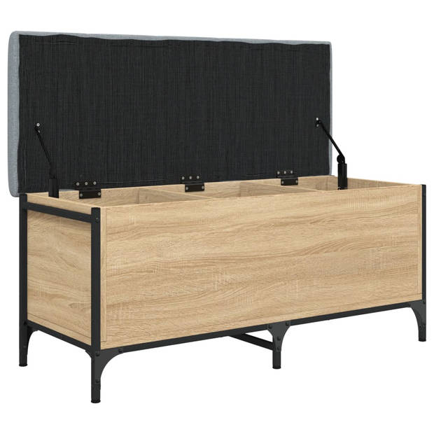 vidaXL Opbergbankje 102x42x45 cm bewerkt hout sonoma eikenkleurig