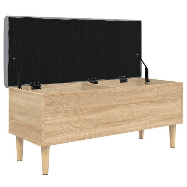 vidaXL Opbergbankje 102x42x46 cm bewerkt hout sonoma eikenkleurig