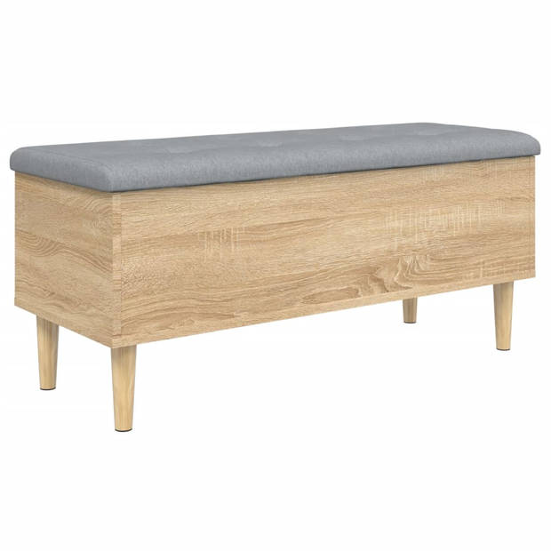 vidaXL Opbergbankje 102x42x46 cm bewerkt hout sonoma eikenkleurig