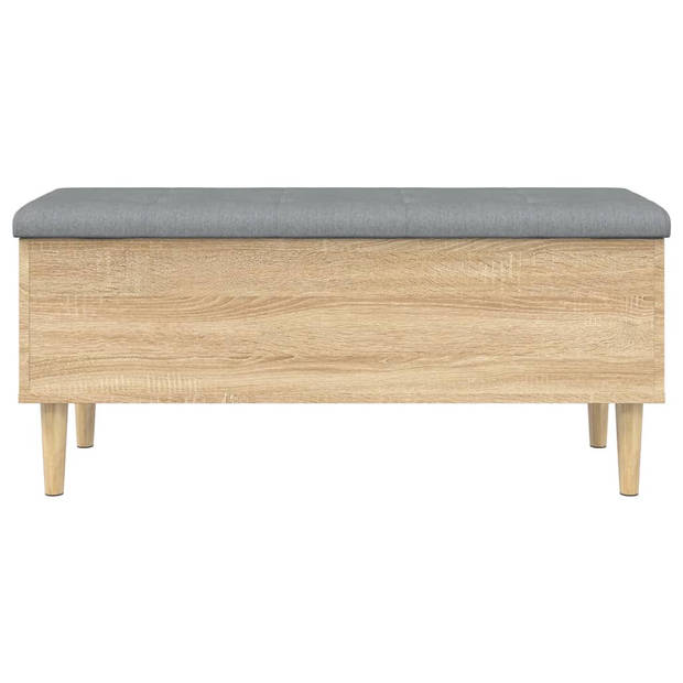 vidaXL Opbergbankje 102x42x46 cm bewerkt hout sonoma eikenkleurig