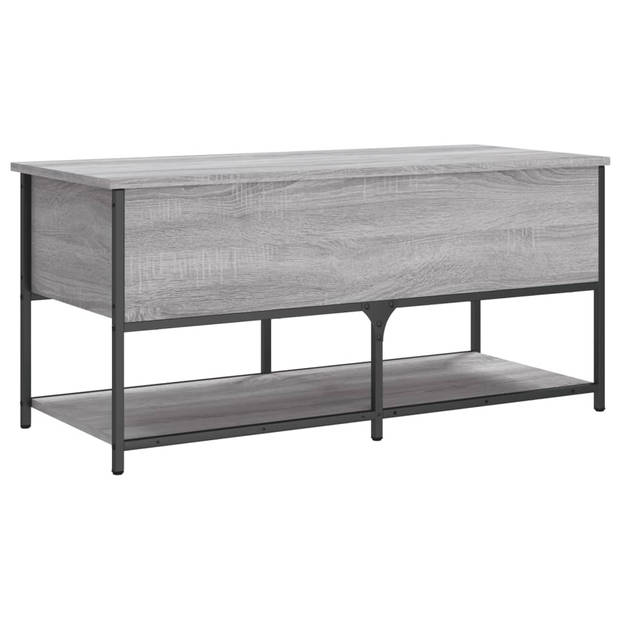 vidaXL Opbergbankje 100x42,5x47 cm bewerkt hout grijs sonoma eiken