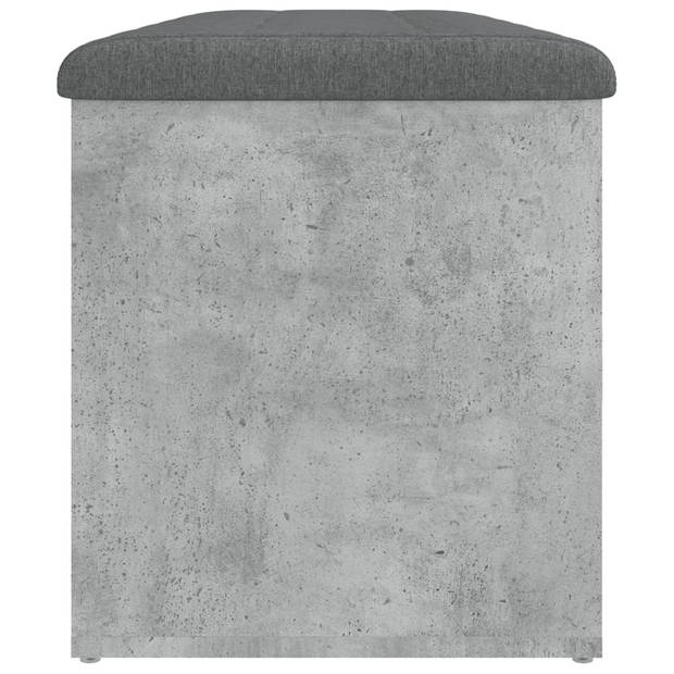 vidaXL Opbergbankje 102x42x45 cm bewerkt hout betongrijs
