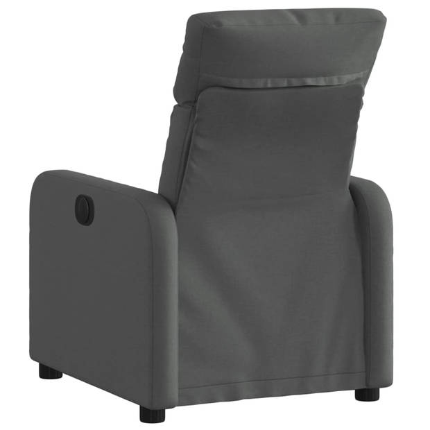 vidaXL Fauteuil verstelbaar stof donkergrijs