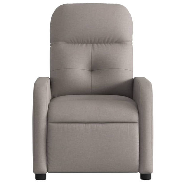 vidaXL Fauteuil verstelbaar stof taupe