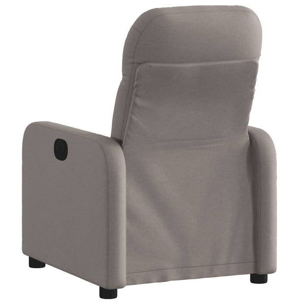 vidaXL Fauteuil verstelbaar elektrisch stof taupe