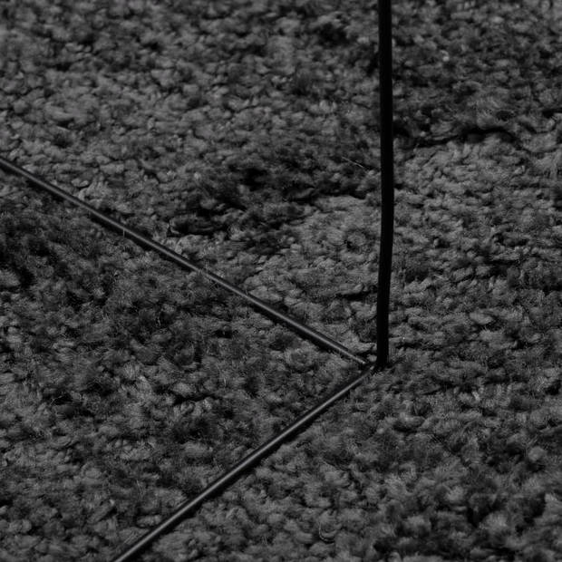vidaXL Vloerkleed PAMPLONA shaggy hoogpolig 240x240 cm antraciet