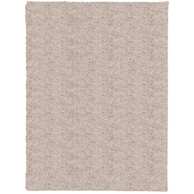 vidaXL Vloerkleed PAMPLONA shaggy hoogpolig modern 300x400 cm beige