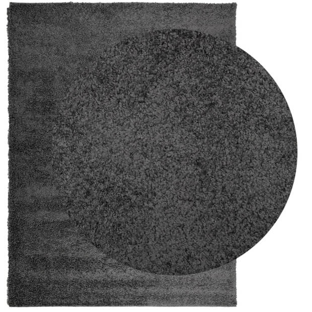 vidaXL Vloerkleed PAMPLONA shaggy hoogpolig 240x340 cm antraciet