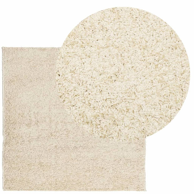 vidaXL Vloerkleed PAMPLONA shaggy hoogpolig modern 120x120 cm goud