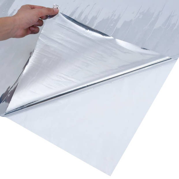 vidaXL Zonnefolie statisch reflecterend 45x1000 cm PVC zilverkleurig