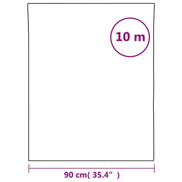 vidaXL Raamfolie statisch matzwart 90 x 1000 cm PVC