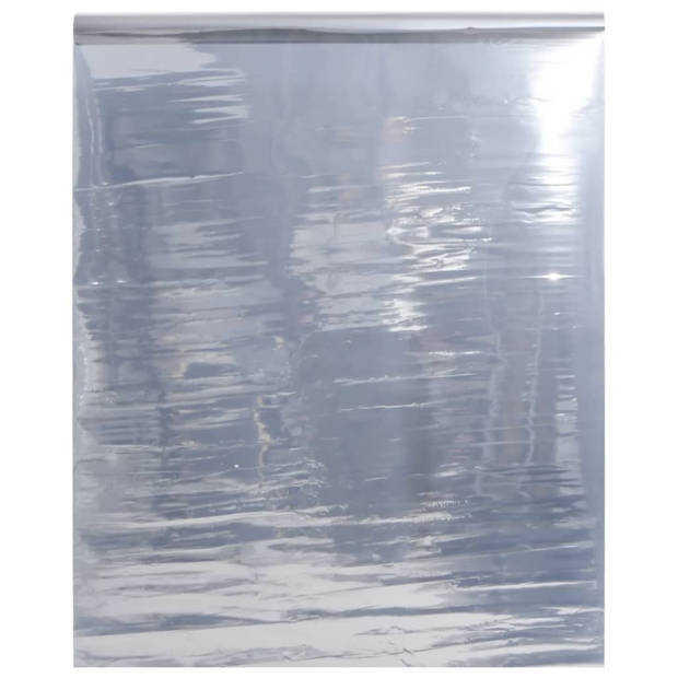 vidaXL Zonnefolie statisch reflecterend 90x2000 cm PVC zilverkleurig
